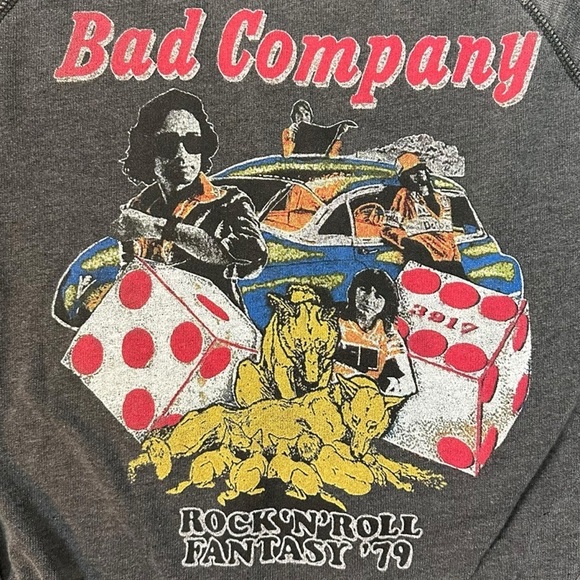 Recycled Karma Bad Company Rock N Roll Fantasy Sweatshirt - Picture 5 of 13